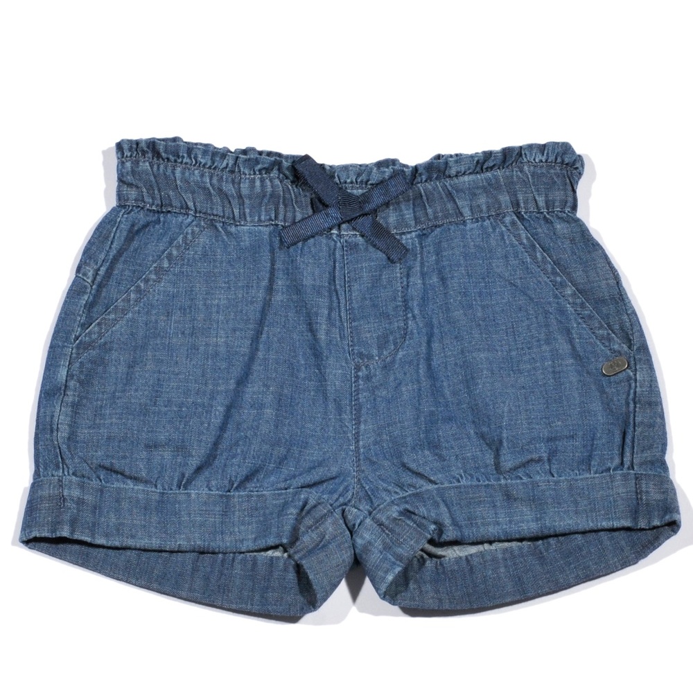 Petit Lem Girls Woven Dark Denim Cuffed Shorts NWT